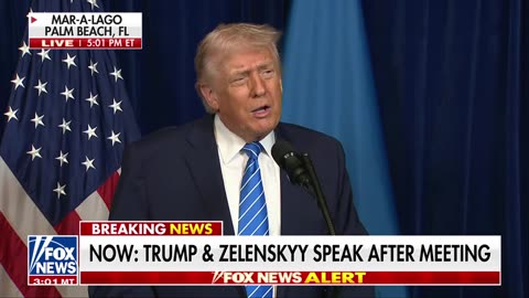President Trump, Zelenskyy discuss peace plan after Mar-a-Lago meeting