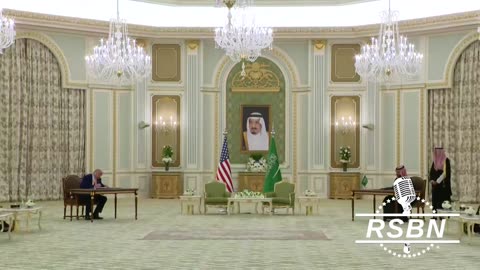 WATCH: President Trump signs a $600 Billion plan at the Saudi Royal Court in Riyadh. - 5/13/25