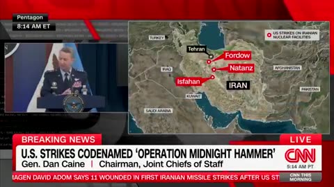 General Dan Cain detailing the Iranian strike!