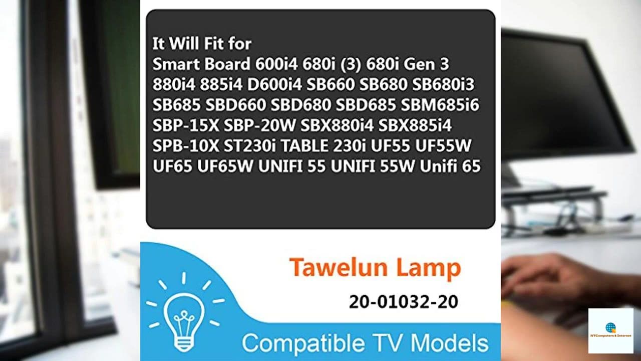 Tawelun 20-01032-20 Replacement Projector Lamp with Housing for Smart Board Uf55w Unifi 55