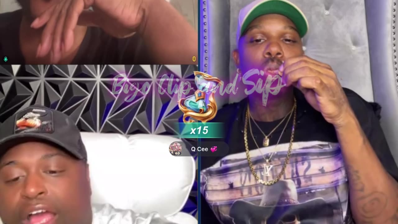 TrinaB doesn't wanna be in a team PK with ChinaRed so he don't go dark 6/22/25 #bigoclipandsip