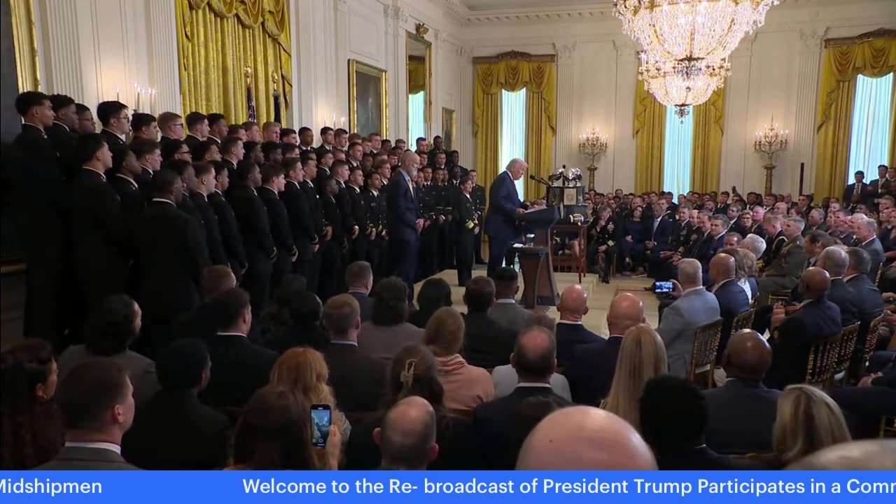 President Trump Participates in a Commander-in-Chief Trophy Presentation to the Navy Midshipmen