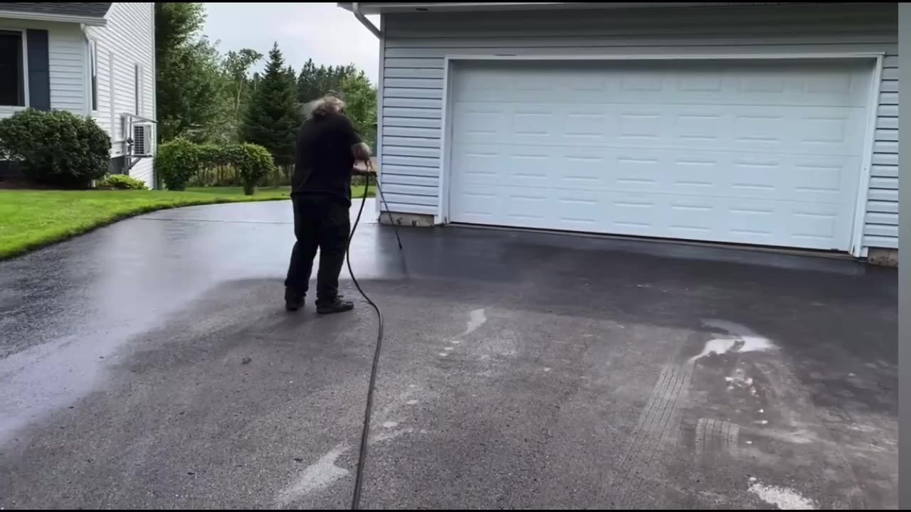 Me Spray Sealing A Driveway With Van Halen Song Right Now Dubbed In - Top Coats Pavement Maintenance