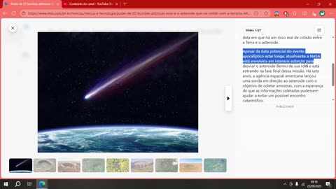 Poder de 22 bombas atômicas_ Esse é o asteroide que vai colidir com a Terra