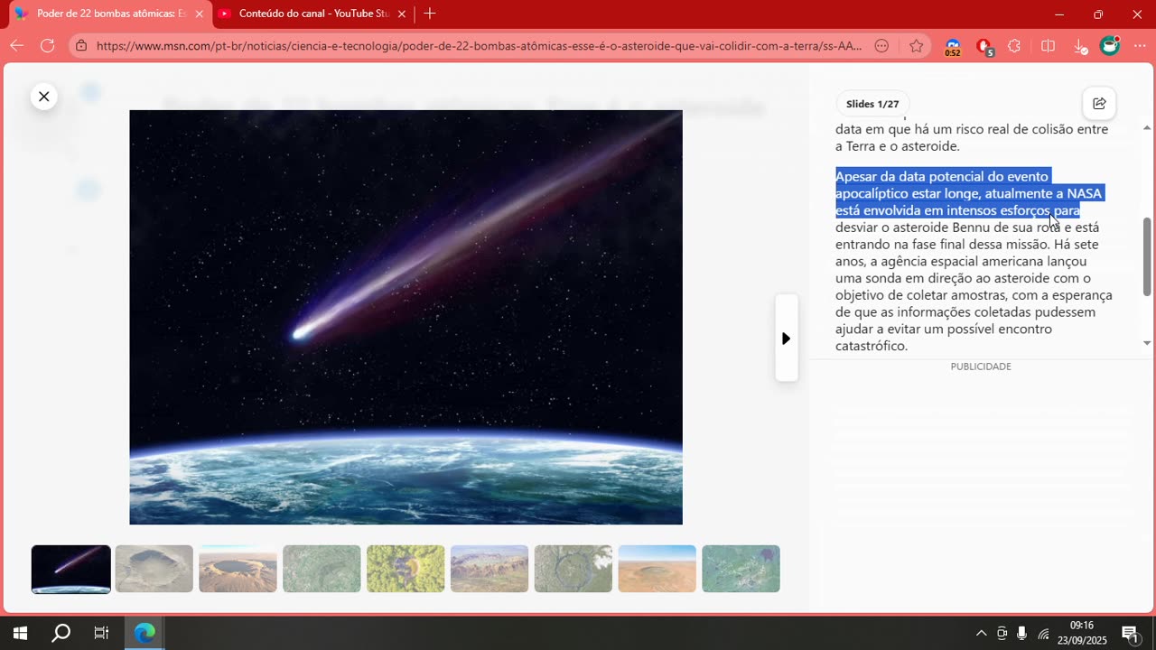 Poder de 22 bombas atômicas_ Esse é o asteroide que vai colidir com a Terra