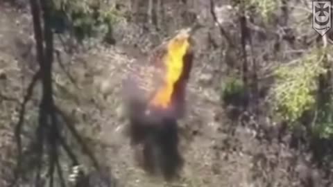 Russian Soldier Burns Out and Fades Away