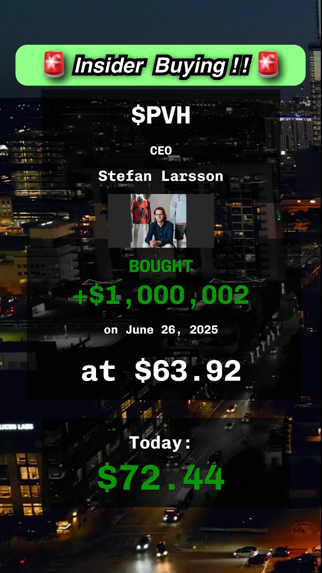 🔥 insider buying at $XOMA, $PVH, $TERN #insidertrading #stocks #finance