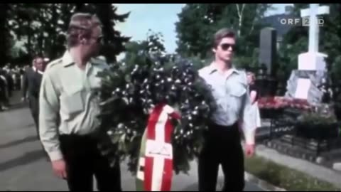 🇩🇪 Otto Skorzeny's Catholic Funeral 1975. His funerals in Madrid and Vienna were attended by former SS colleagues who gave the Hitler salute, and also sang some of Hitler's favourite songs.