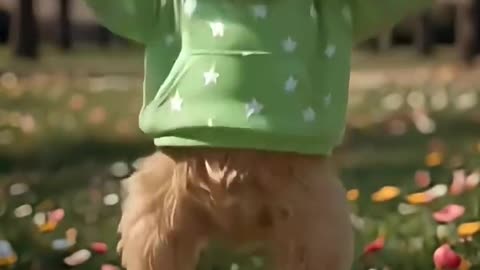 Adorable Puppy Dancing in Green Hoodie 🐶💚 | Funniest Cute Dog Video Ever