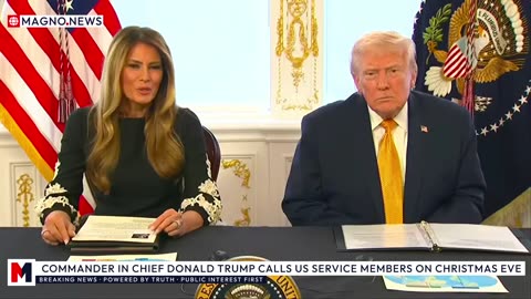 🇺🇸 Commander in Chief Donald Trump Calls US Service Members on Christmas Eve [2025]