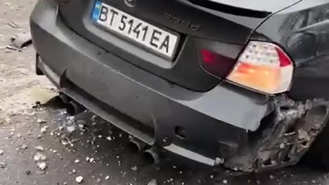 Insane Crash in Mykolaiv Sends Engine 30 Yards Away