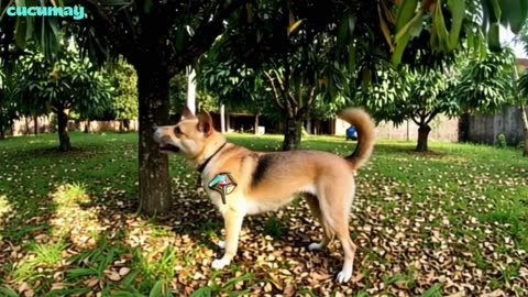 Dog in the Garden Becomes a House Guard