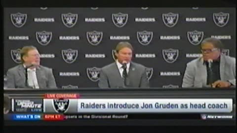 Nomination de John Gruden comme entraineur chef des Raiders de Oakland
