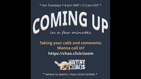 Tonight: CALL-IN - Daily Chaos