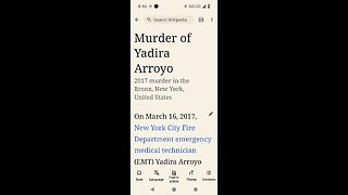 RIP Yadira Arroyo Wikipedia FDNY EMT Murdered.