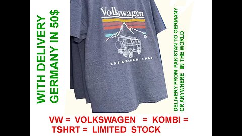 Rare tshirt Vw Volkswagen kombi micro buss original vintage DHL PK 2 USA Uk EUROPE
