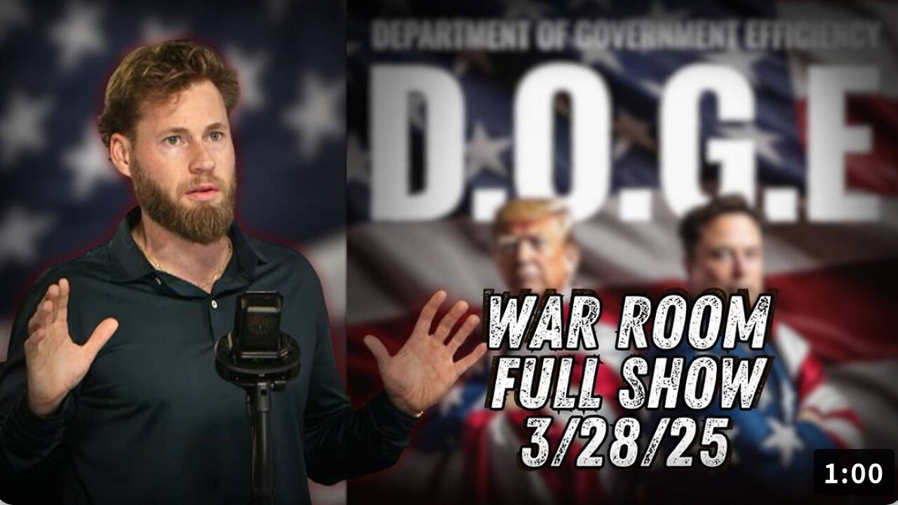 3 28 24 Owen Shroyer War Room Elon Musk and his DOGE Team sit down for an hour interview