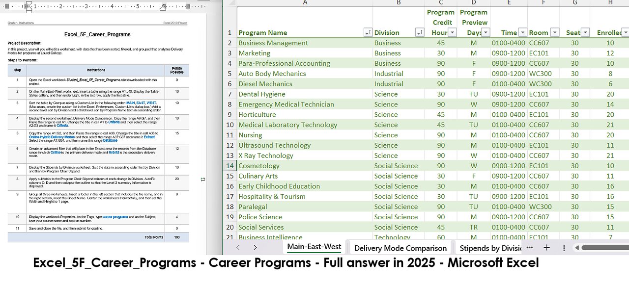 Excel_5F_Career_Programs - Career Programs - Microsoft Excel - Full answer in 2025