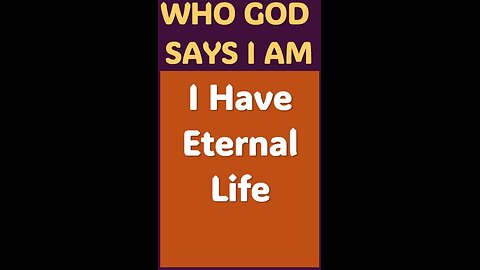 I HAVE ETERNAL LIFE #wordofgod #Jesus #Grace #God #love #forgiveness #good #right #life #saved