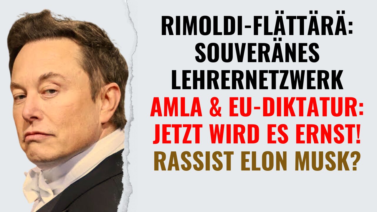 Rimoldi-Flättärä: Lehrernetzwerk? AMLA & EU-Diktatur: Jetzt geht's los! Rassist Elon Musk?