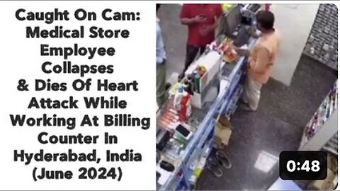 "Surveillance Footage Captures Medical Store Employee's Fatal Heart Attack"