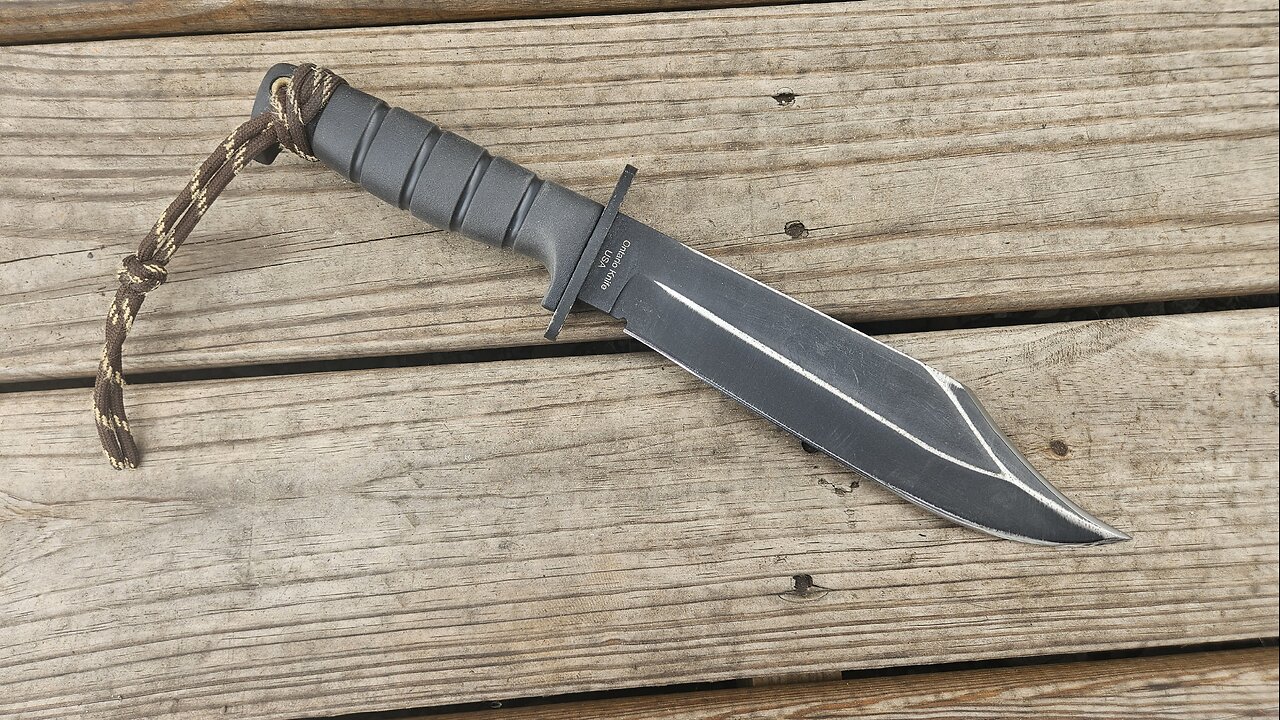 Sharpening Ontario SP-10 Raider Bowie Knife