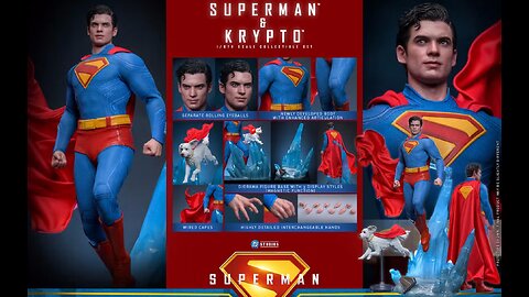 Superman & Krypto [1/6 Scale Action Figure Set] by Hot Toys