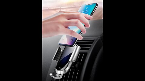 3D Curved Glass Gravity Car Phone Mount With 360° Adjustable, Hands Free & Auto Lock Design