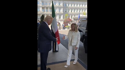 PRESIDENT TRUMP❤️🇺🇸🏛️🤝📸WELCOMES ITALY PRIME MINISTER🇮🇹👩🏛️💫