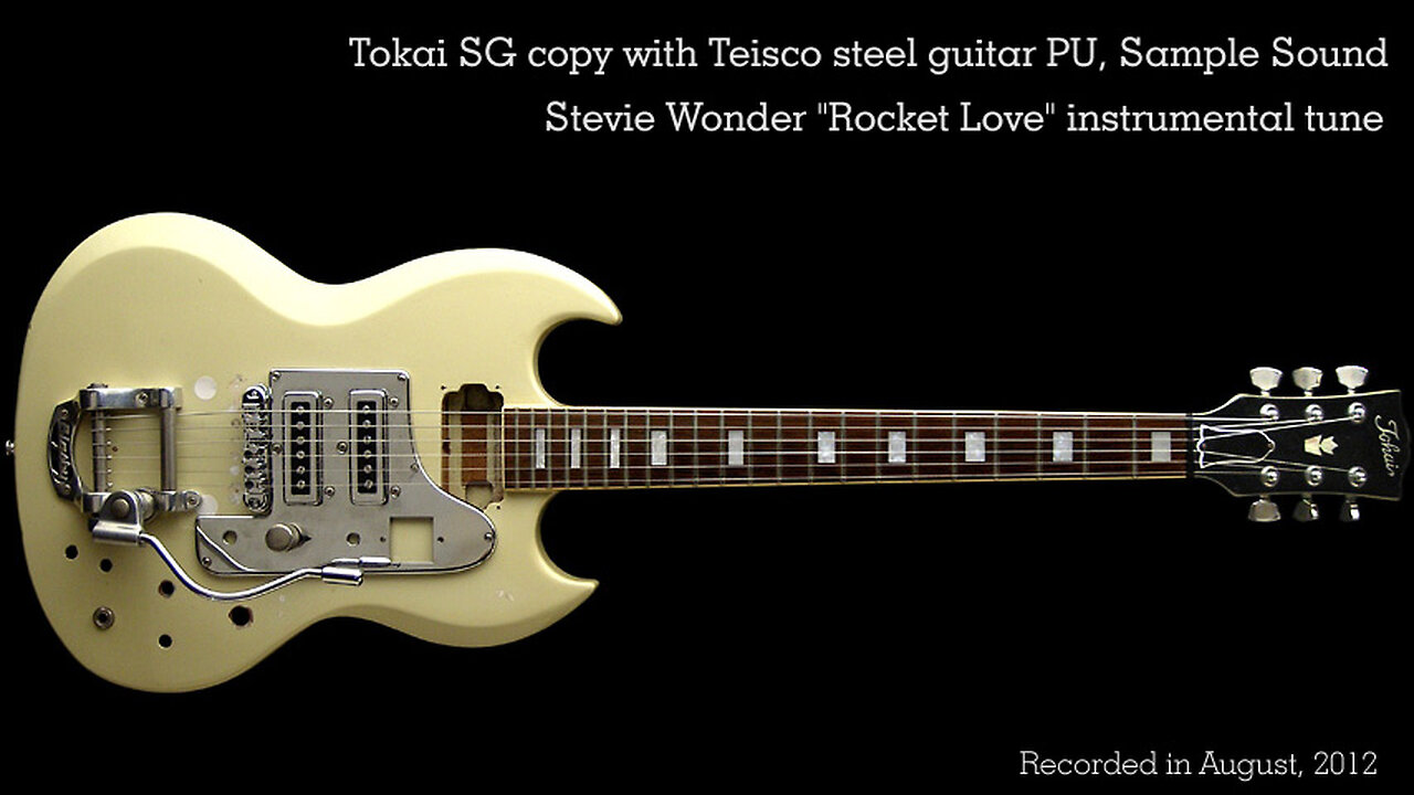 Tokai SG copy model + Teisco steel guitar Pickup, Sample Sound