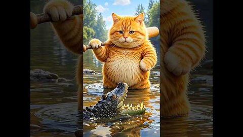 Ai animated Cat funny video ai animated video ai animated cartoon video #pets #funny #wildlife