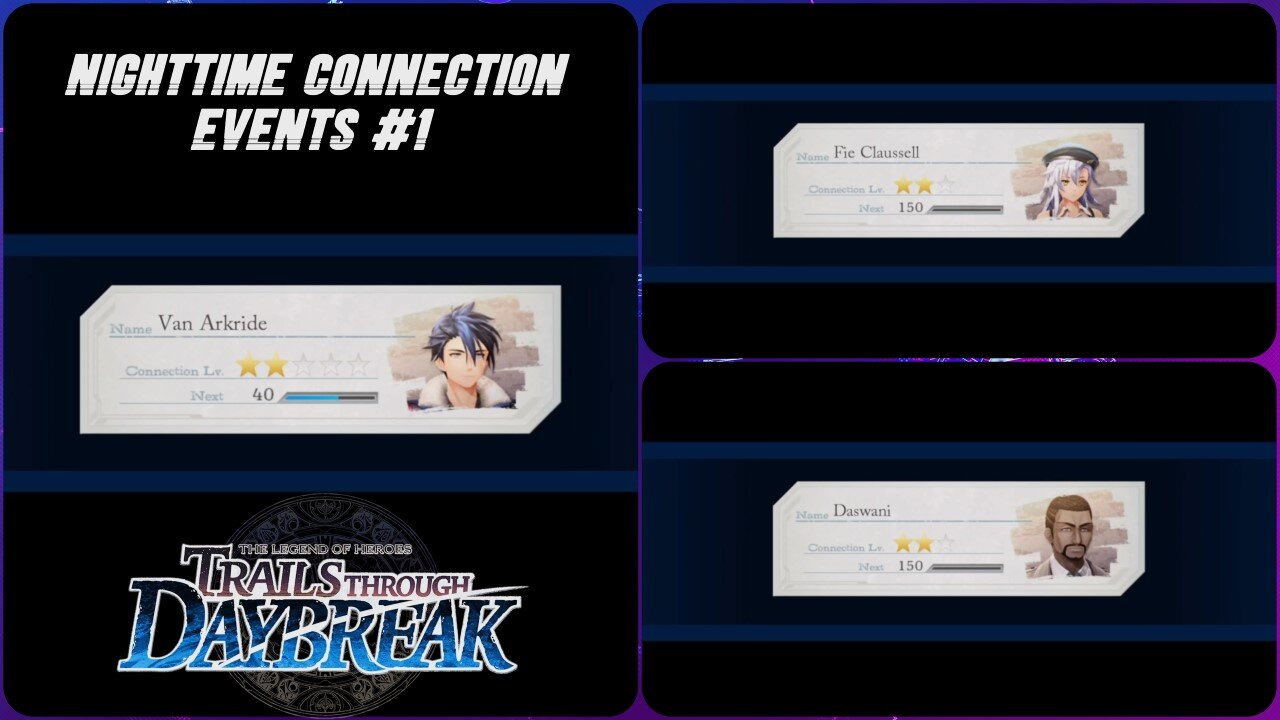 The Legend of Heroes: Trails through Daybreak - Night time Connect Events Part 1 #rpg #nocommentary