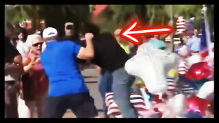Man THROWN After STOMPING On Charlie Kirk Memorial