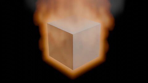 Generate Blender Cube Fire Animation Using Python