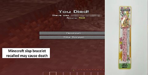 Minecraft slap bracelet recalled may cause death
