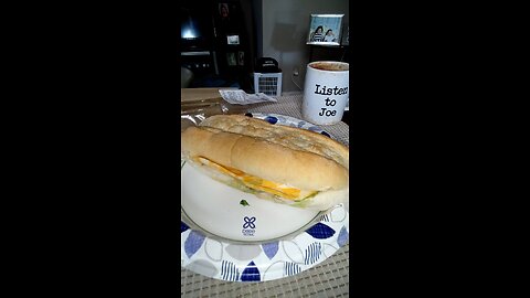 Eating Turkey Sub From Gordon Food Service, Dbn Hgts, MI, 9/10/25