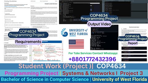 Student Work(Project)|COP 4634 Critical Section Handling in Multithreaded Systems Work Video |UWF
