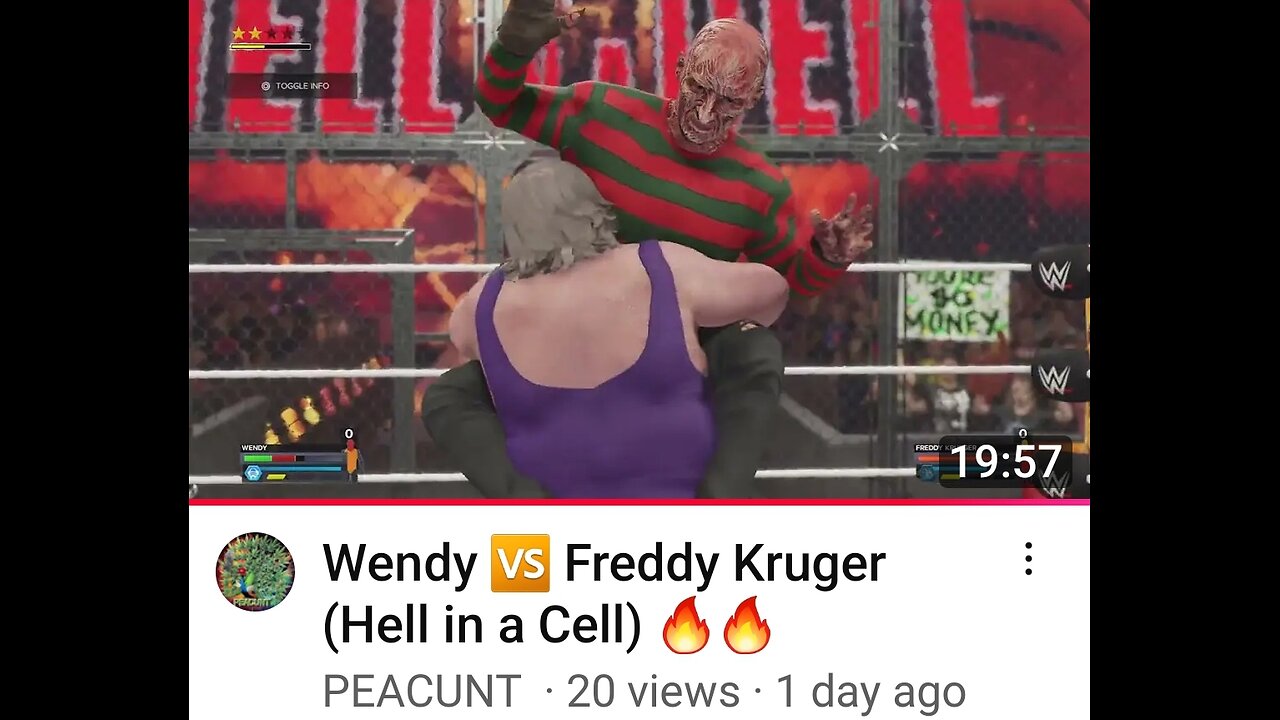 Wendy vs Freddy krueger(Hell in a Cell) 🔥🔥