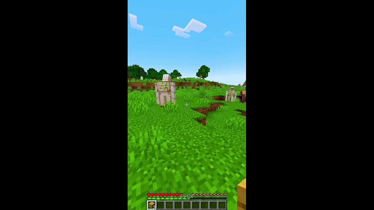 hunter of iron golem in Minecraft
