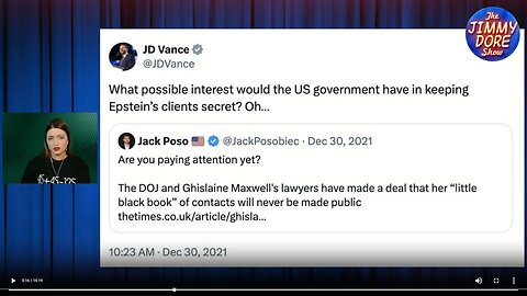 Epstein related tweets are reviewed▮The Jimmy Dore Show