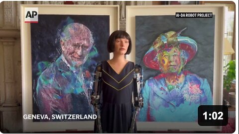 A new portrait of King Charles III has been produced by the world’s first ultra-realistic humanoid robot artist, Ai-Da
