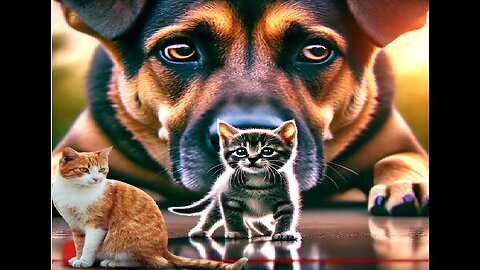 Tiny Kitten Faces Big Dog – Mom’s Reaction Is Priceless!