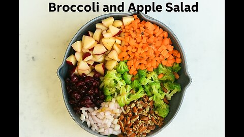 Broccoli and Apple Salad | 5 Minute Recipe , Quick and Easy salad Recipe🥦🍎⏱️