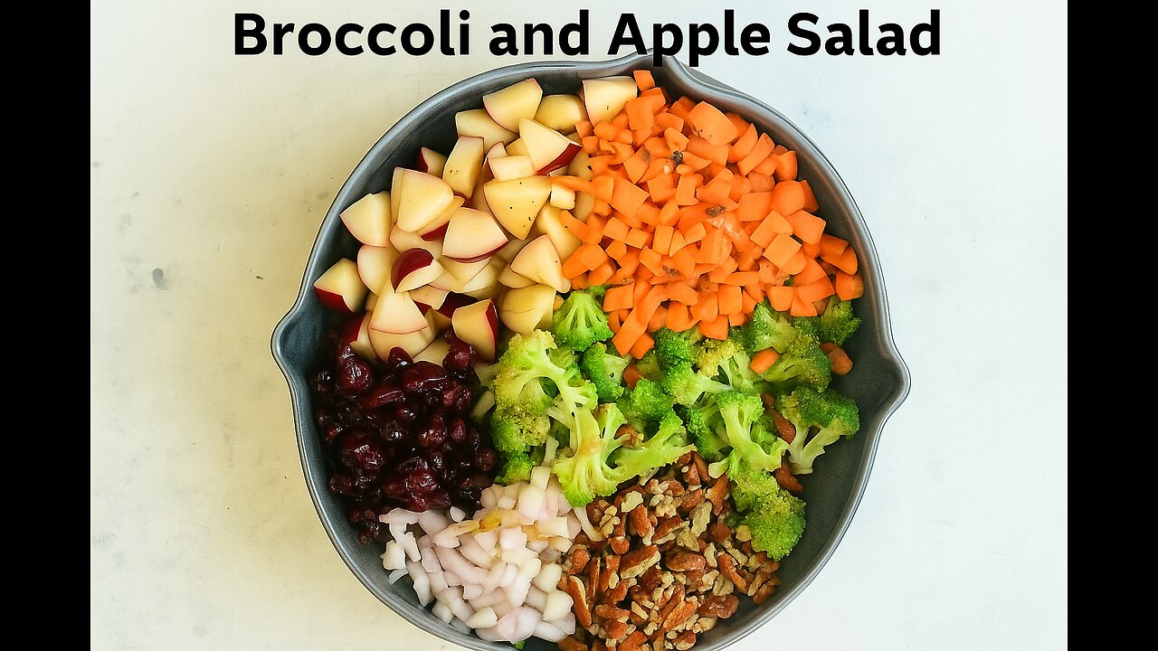 Broccoli and Apple Salad | 5 Minute Recipe , Quick and Easy salad Recipe🥦🍎⏱️