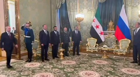 Ahmad Al-Sharaa . The self appointed Syrian president, came to visit Russia