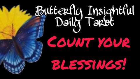 Butterfly Insightful Daily Tarot - Count your blessings!