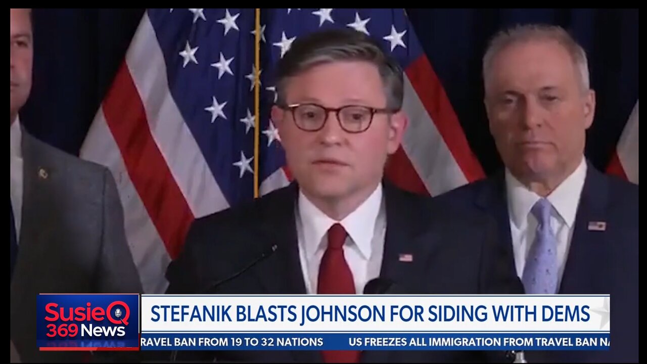 STEFANIK BLASTS JOHNSON FOR SIDING WITH DEMS
