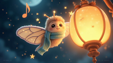 Moth Follows the Lantern 🦋🌙 | Gentle Bedtime Song for Kids