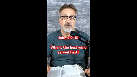 Why is the best wine served first?