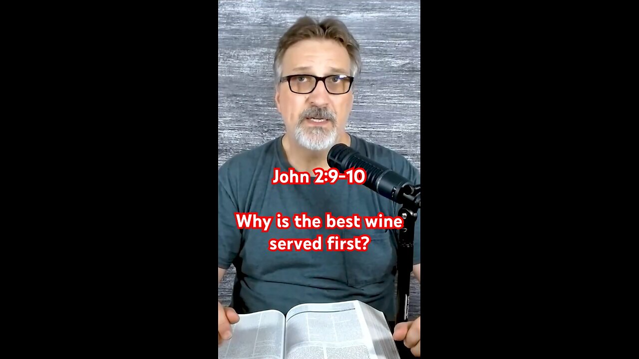 Why is the best wine served first?